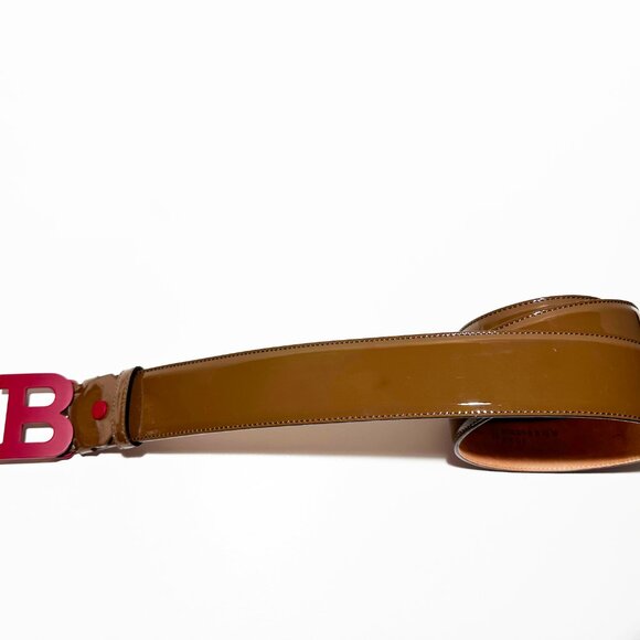 Bally Mirror B45M Belt – Red Logo Buckle - Picture 6 of 8
